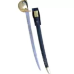 SD25 Naval Cutlass with etched Ancor Sign on Hilt 25 inches blade 1 jpg