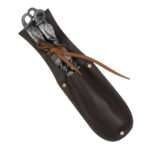 DS01 Medieval Inspired Outdoor Camping Dinnerware Utensil Set Leather Carrying Case Included