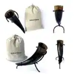 MRD02e Drinking Horn with Metal Stand jpg