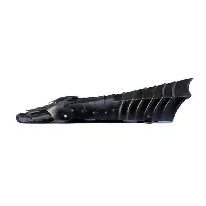 MRG01b Medieval Black Antique Finish Gauntlet glove jpg