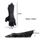 MRG01e Medieval Black Antique Finish Gauntlet glove jpg