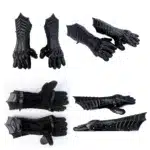MRG01f Medieval Black Antique Finish Gauntlet glove jpg