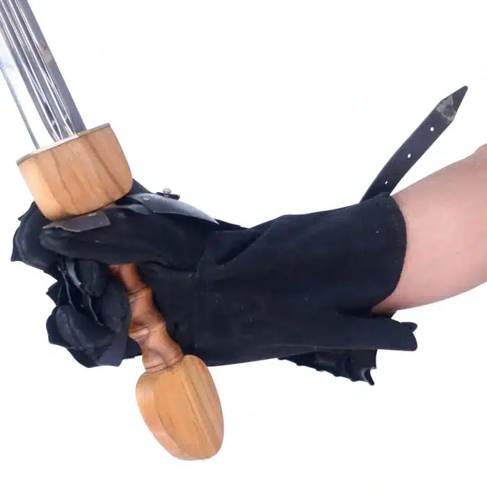 MRG01i Medieval Black Antique Finish Gauntlet glove jpg
