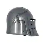 MRH02a Medieval Renaissance Detachavle Visor Barbuta Helmet jpg
