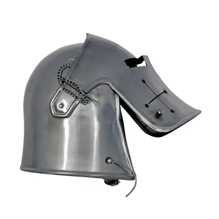 MRH02b Medieval Renaissance Detachavle Visor Barbuta Helmet jpg
