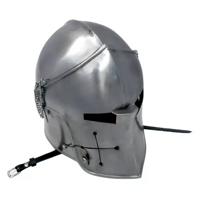 MRH02c Medieval Renaissance Detachavle Visor Barbuta Helmet jpg
