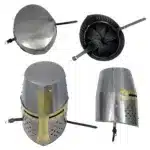 MRH03d Crusader Knight Helmet with Brass Cross jpg