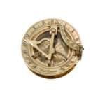 MRN05a Authentic Wintage Style Brass Pocket Sun Dial Campass with Wooden Case Decor Collection Nautical Ite