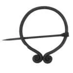 MRPin02 Hand forged Brooch with Spiral Ends