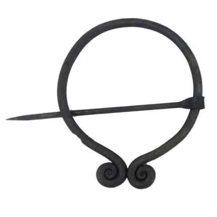MRPin02 Hand forged Brooch with Spiral Ends