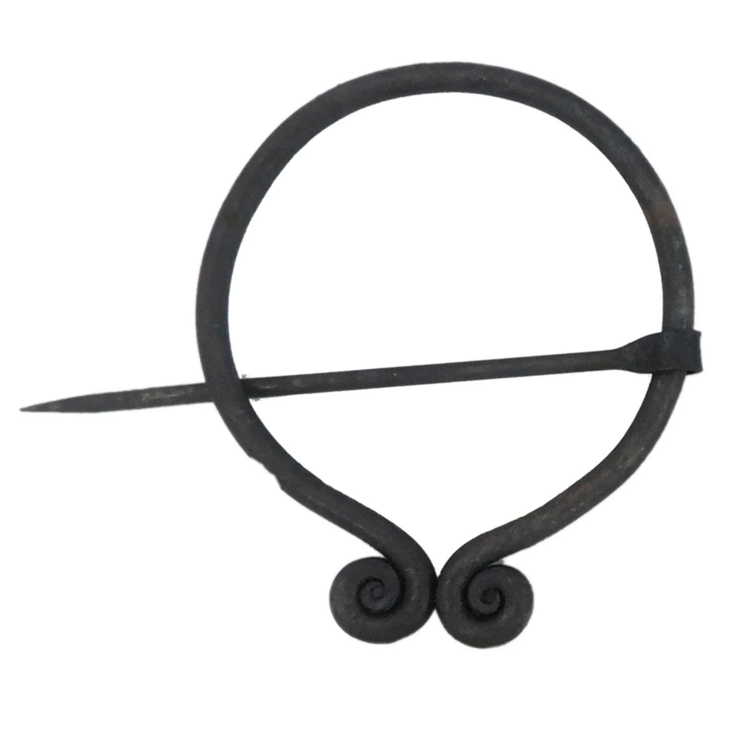MRPin02 Hand forged Brooch with Spiral Ends