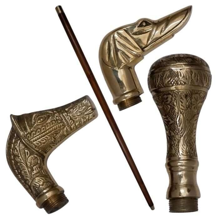MRWS04g Walking Stick with Brass Handle Grip copy copy