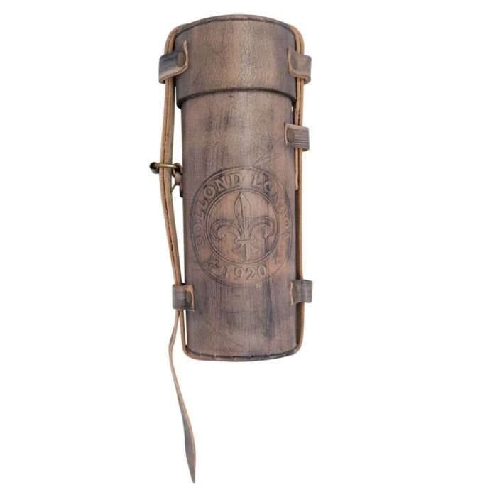 NT02g Antique Decor Spyglass Pirate Telescopewith Leather Box Telescope for Adventure Enthusiasts Monocular Nautical Decor for Gifting