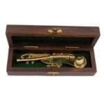 NT06 Nautical Mariner Boatswains Whistle Chain Bosun Pipe Nautical Collection With Wooden Box