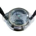 NT07c Nautical Desk Clock Brass Compass With Antique Victoria London Hanging Watch