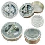 NT09e Vintage Compass and Sundial by ERA Collection Hiking Compass Outdoor Compass Engraved Compass Antique Nautical Solid Brass