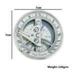 NT09f Vintage Compass and Sundial by ERA Collection Hiking Compass Outdoor Compass Engraved Compass Antique Nautical Solid Brass