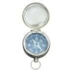 NT10b Chrome Finish Hunters Pocket Compass With Pouch Vintage handmade style compass