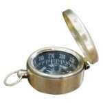 NT10e Chrome Finish Hunters Pocket Compass With Pouch Vintage handmade style compass