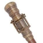 NT11a Victorian Walking Cane Nautical Antique Finish Walking Stick Telescope Collectible Wooden Cane with Brass Telescope Handle with Telescope Brass Handle Foldable Nautical Walking Stick