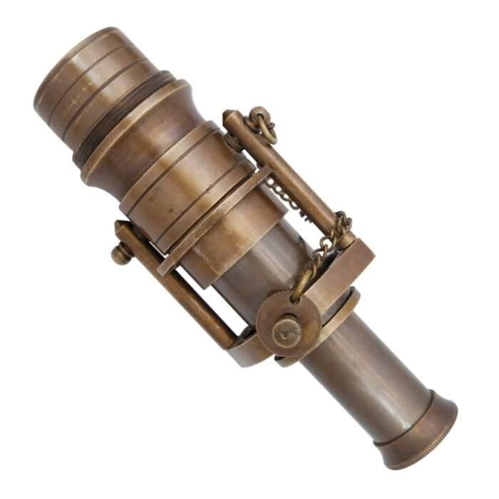 NT11c Victorian Walking Cane Nautical Antique Finish Walking Stick Telescope Collectible Wooden Cane with Brass Telescope Handle with Telescope Brass Handle Foldable Nautical Walking Stick