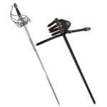 RP30e Basket Hilt Rapier Sword Full Tang Tempered Battle Ready Hand Forge