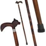 WS03d Walking Stick New Wolf Head