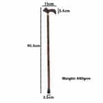 WS03e Walking Stick New Wolf Head