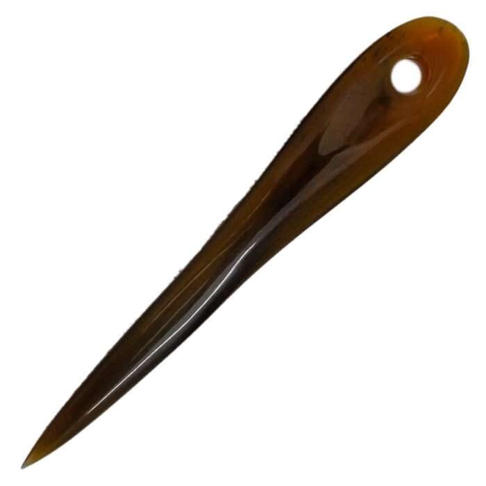 MRYN02d Natural Hand made buffalo Horn Yarn Needle