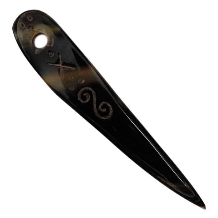 MRYN04c Natural Hand made buffalo Horn Yarn Needle
