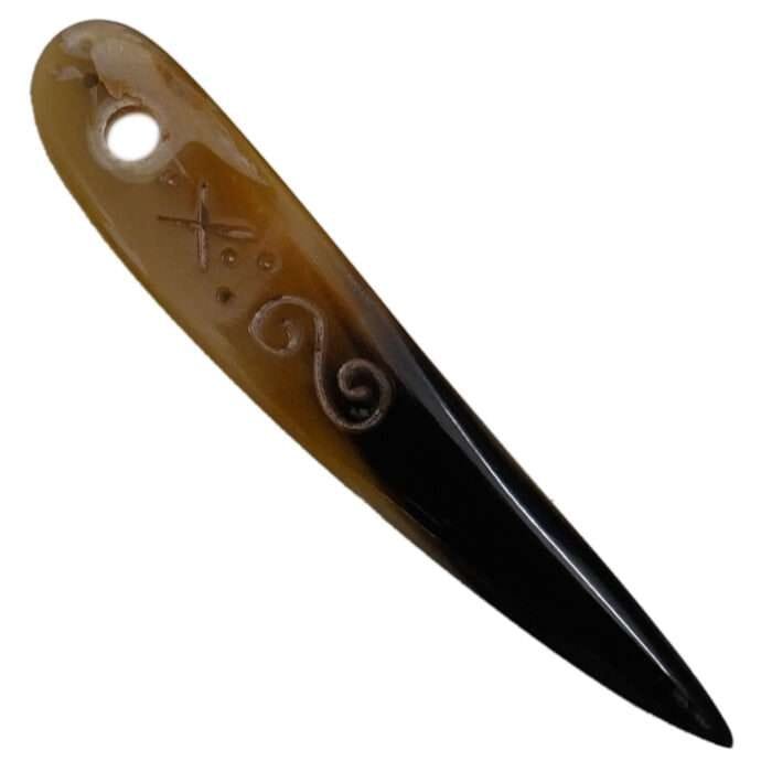 MRYN04d Natural Hand made buffalo Horn Yarn Needle