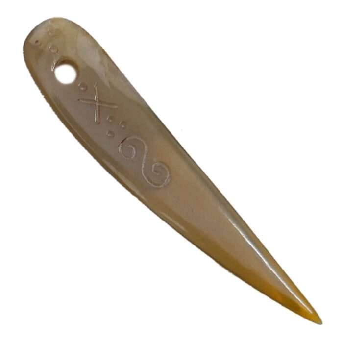 MRYN04e Natural Hand made buffalo Horn Yarn Needle
