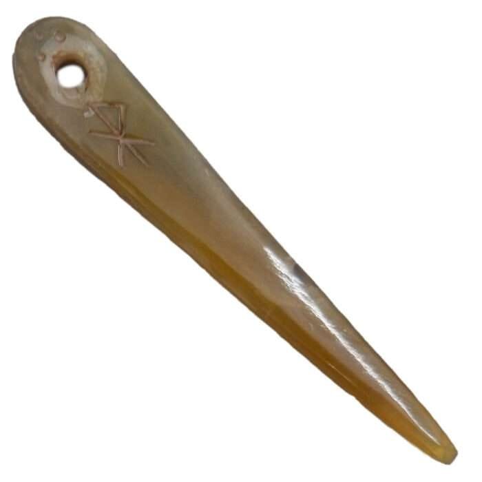 MRYN05e Natural Hand made buffalo Horn Yarn Needle