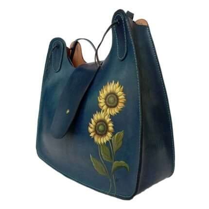 BG192a SUNFLOWER LEATHER PURSE