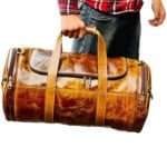 BG196 Handmade Vintage Brown Leather Bag