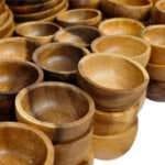 Brown Plain Wooden Serving Bowl