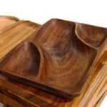 WP09 Wooden three Divided Plate