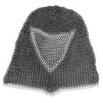 CM75a Black and Silver Chainmail Coif