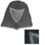 CM75c Black and Silver Chainmail Coif