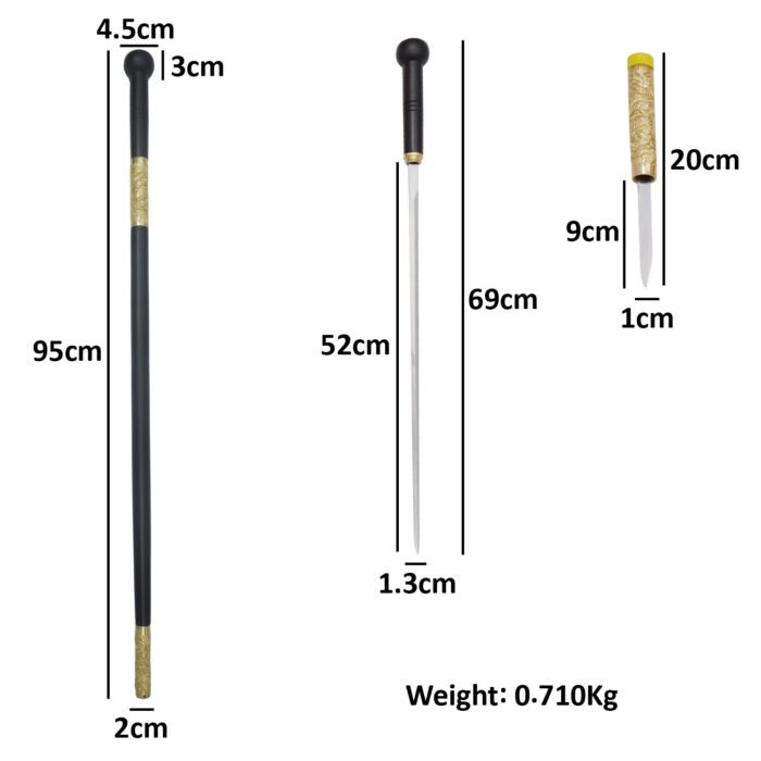 WS22h Decorative Samurai Walking Cane