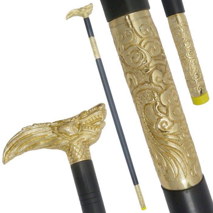 WS23a Eagle Head Samurai Walking Cane