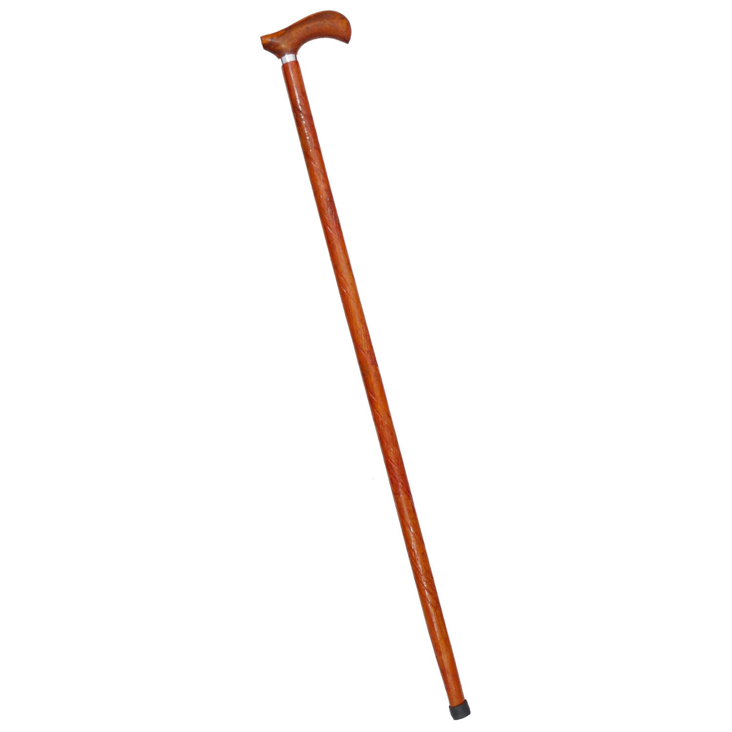 WS27 Carved Braided Wooden Walking Stick