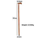 WS27e Carved Braided Wooden Walking Stick