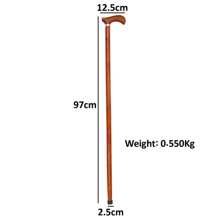 WS27e Carved Braided Wooden Walking Stick
